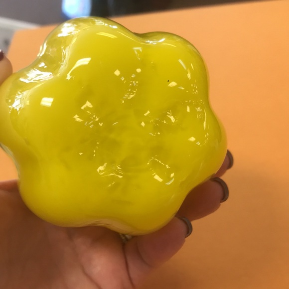 Vintage 4-1/4" Murano Italy Hand Blown Art Glass Yellow Pepper - Picture 4 of 5